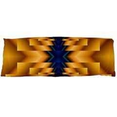 Plaid Blue Gold Wave Chevron Body Pillow Case (dakimakura) by Mariart