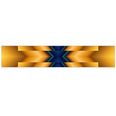 Plaid Blue Gold Wave Chevron Flano Scarf (large) by Mariart