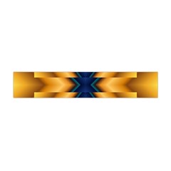 Plaid Blue Gold Wave Chevron Flano Scarf (mini) by Mariart