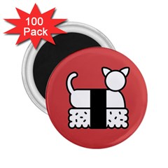 Sushi Cat Japanese Food 2.25  Magnets (100 pack) 