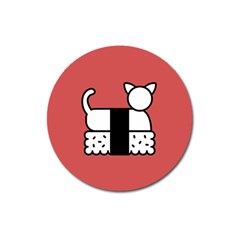 Sushi Cat Japanese Food Magnet 3  (Round)