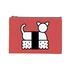 Sushi Cat Japanese Food Cosmetic Bag (Large) 