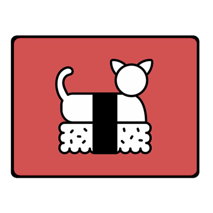 Sushi Cat Japanese Food Double Sided Fleece Blanket (Small) 