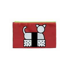 Sushi Cat Japanese Food Cosmetic Bag (XS)