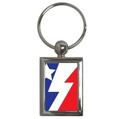 Three Colors Blue White Line Star Key Chains (rectangle)  by Mariart