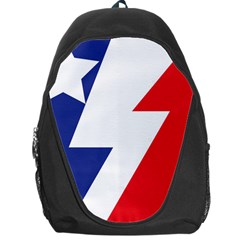 Three Colors Blue White Line Star Backpack Bag by Mariart