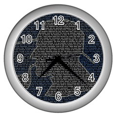 Sherlock Quotes Wall Clocks (silver)  by Mariart