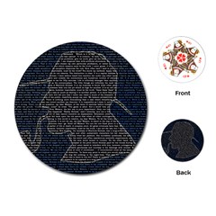 Sherlock Quotes Playing Cards (round)  by Mariart