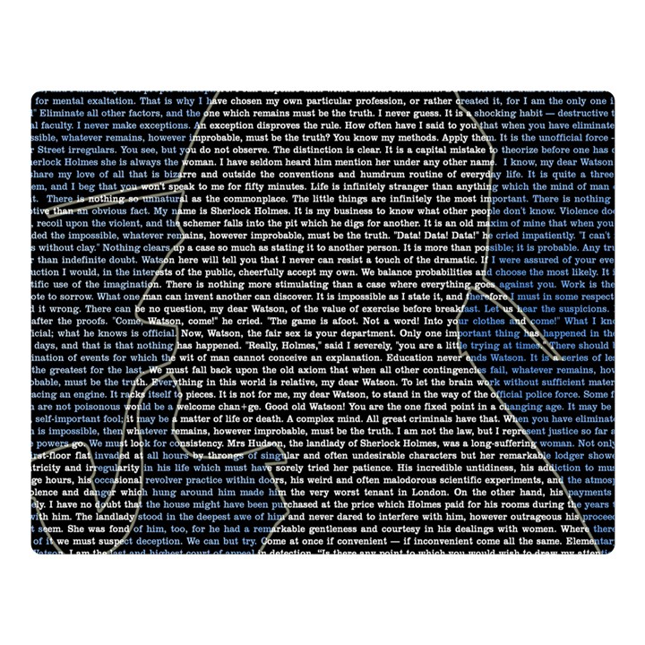 Sherlock Quotes Double Sided Flano Blanket (Large) 