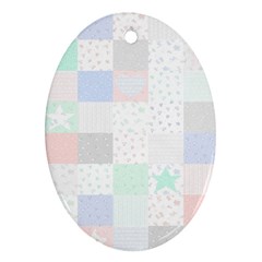 Sweet Dreams Rag Quilt Ornament (oval)