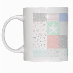 Sweet Dreams Rag Quilt White Mugs by Mariart