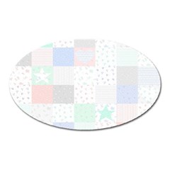 Sweet Dreams Rag Quilt Oval Magnet