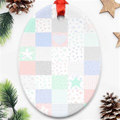 Sweet Dreams Rag Quilt Oval Ornament (two Sides) by Mariart