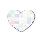 Sweet Dreams Rag Quilt Heart Coaster (4 pack)  Front