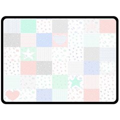 Sweet Dreams Rag Quilt Double Sided Fleece Blanket (large)  by Mariart