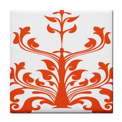 Tree Leaf Flower Orange Sexy Star Tile Coasters