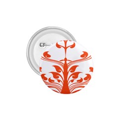 Tree Leaf Flower Orange Sexy Star 1 75  Buttons by Mariart