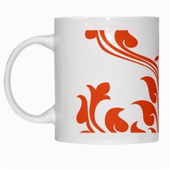 Tree Leaf Flower Orange Sexy Star White Mugs by Mariart