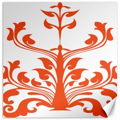 Tree Leaf Flower Orange Sexy Star Canvas 12  X 12   by Mariart