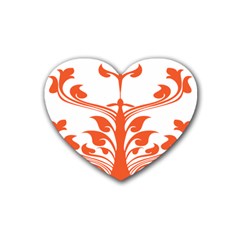 Tree Leaf Flower Orange Sexy Star Heart Coaster (4 Pack)  by Mariart