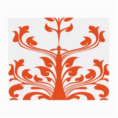 Tree Leaf Flower Orange Sexy Star Small Glasses Cloth (2-side) by Mariart