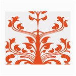 Tree Leaf Flower Orange Sexy Star Small Glasses Cloth (2-Side) Front