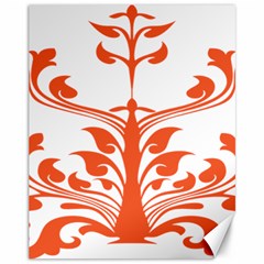 Tree Leaf Flower Orange Sexy Star Canvas 11  X 14   by Mariart