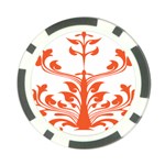 Tree Leaf Flower Orange Sexy Star Poker Chip Card Guard Front