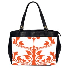 Tree Leaf Flower Orange Sexy Star Office Handbags (2 Sides)  by Mariart