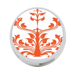 Tree Leaf Flower Orange Sexy Star 4-port Usb Hub (two Sides)  by Mariart