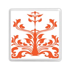 Tree Leaf Flower Orange Sexy Star Memory Card Reader (square)  by Mariart