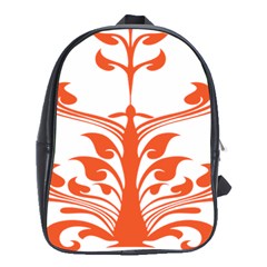 Tree Leaf Flower Orange Sexy Star School Bags (xl)  by Mariart