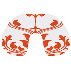 Tree Leaf Flower Orange Sexy Star Travel Neck Pillows by Mariart