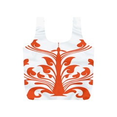 Tree Leaf Flower Orange Sexy Star Full Print Recycle Bags (s)  by Mariart