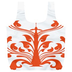 Tree Leaf Flower Orange Sexy Star Full Print Recycle Bags (l)  by Mariart