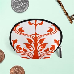 Tree Leaf Flower Orange Sexy Star Accessory Pouches (small)  by Mariart