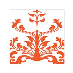 Tree Leaf Flower Orange Sexy Star Small Satin Scarf (square) by Mariart