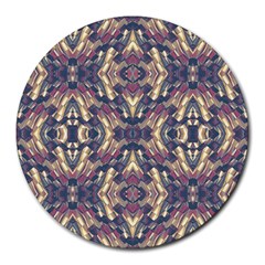 Multicolored Modern Geometric Pattern Round Mousepads by dflcprints