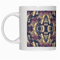 Multicolored Modern Geometric Pattern White Mugs by dflcprints