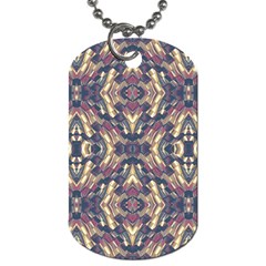 Multicolored Modern Geometric Pattern Dog Tag (two Sides) by dflcprints