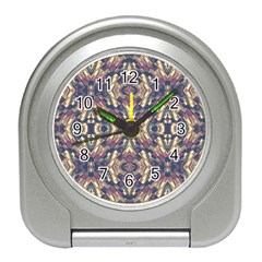 Multicolored Modern Geometric Pattern Travel Alarm Clocks by dflcprints