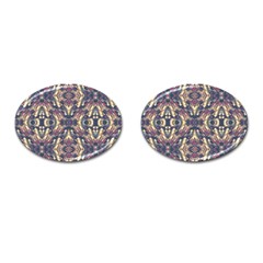 Multicolored Modern Geometric Pattern Cufflinks (oval) by dflcprints