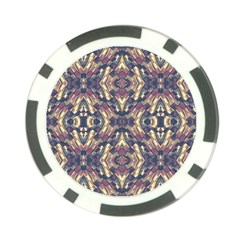 Multicolored Modern Geometric Pattern Poker Chip Card Guard by dflcprints