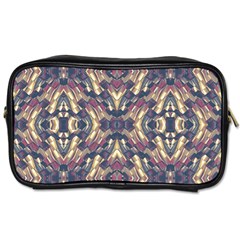 Multicolored Modern Geometric Pattern Toiletries Bags by dflcprints