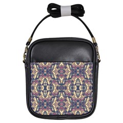 Multicolored Modern Geometric Pattern Girls Sling Bags by dflcprints