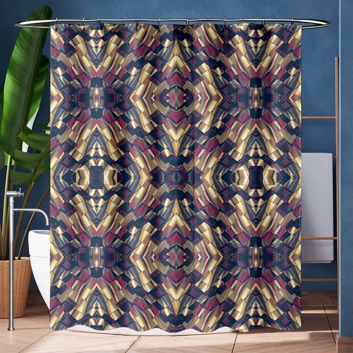 Multicolored Modern Geometric Pattern Shower Curtain 60  x 72  (Medium) 