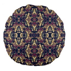 Multicolored Modern Geometric Pattern Large 18  Premium Flano Round Cushions by dflcprints