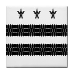 Wasp Bee Hive Black Animals Tile Coasters by Mariart