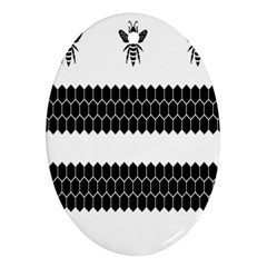 Wasp Bee Hive Black Animals Ornament (oval)