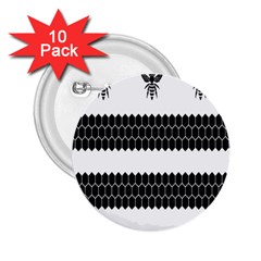 Wasp Bee Hive Black Animals 2 25  Buttons (10 Pack)  by Mariart